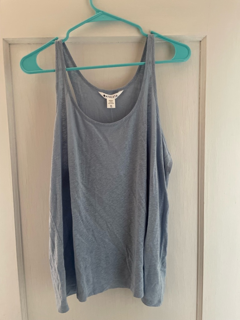 Athleta Light Blue Linen Blend Tank